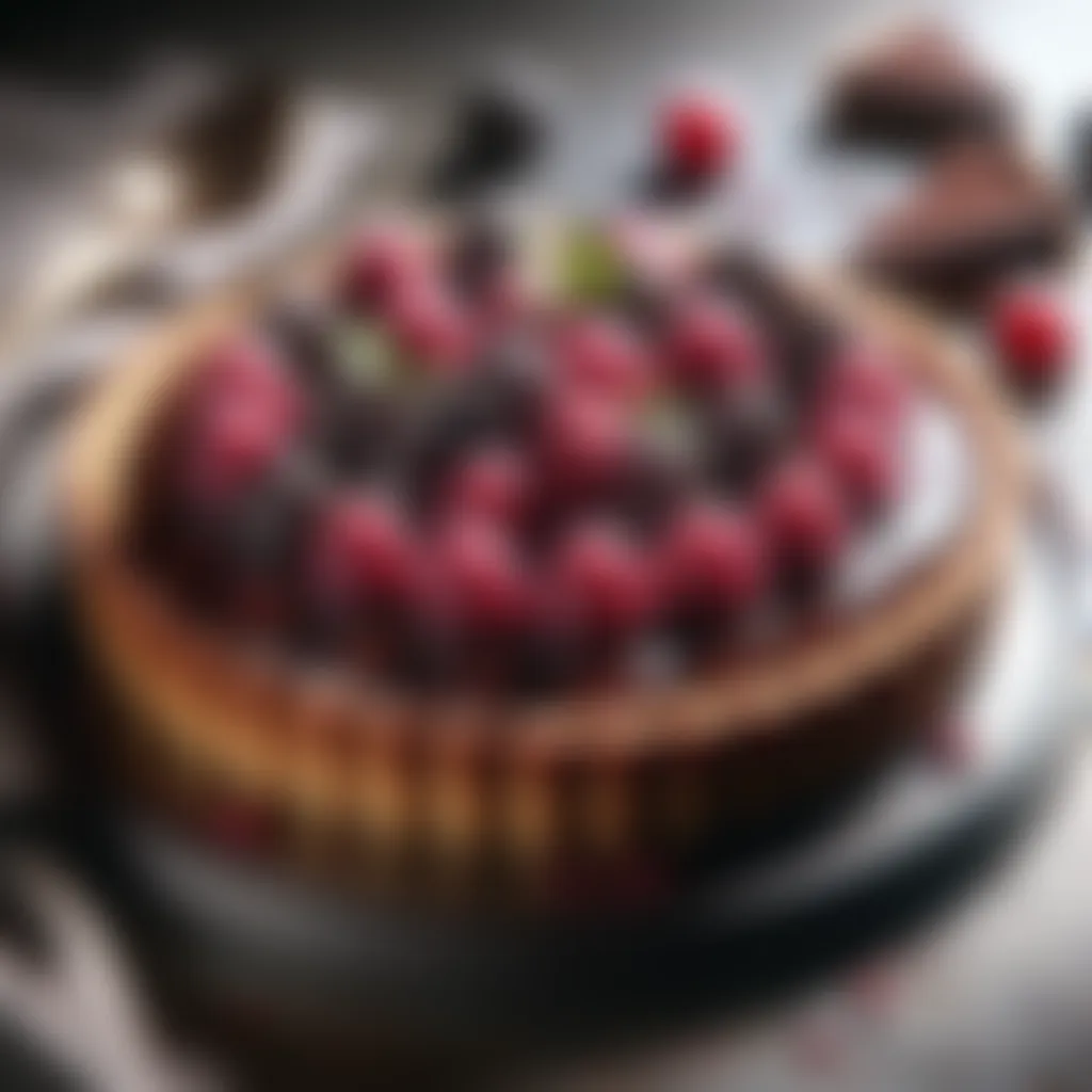 Dark Chocolate Raspberry Tart