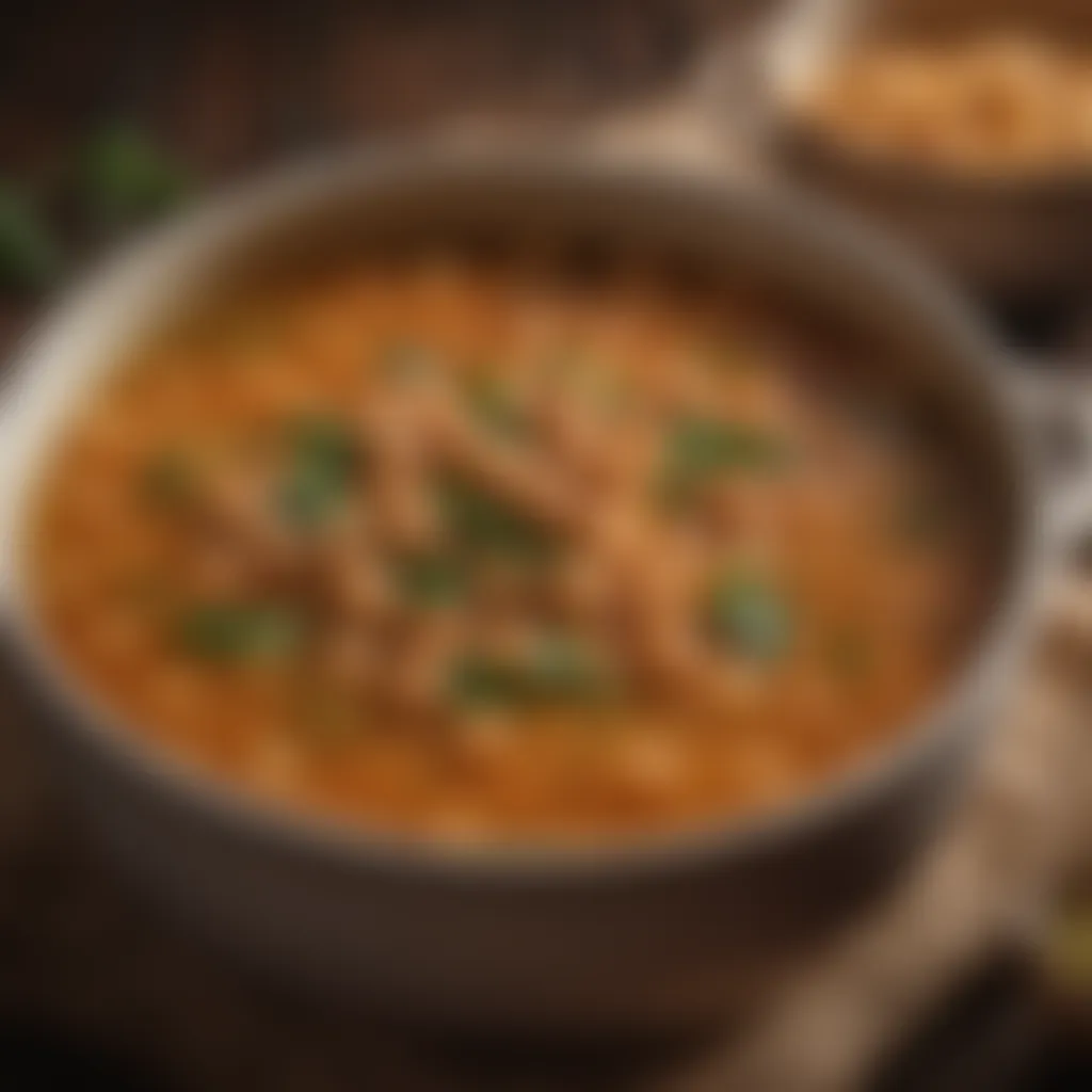 Golden-brown chickpeas simmering in savory broth