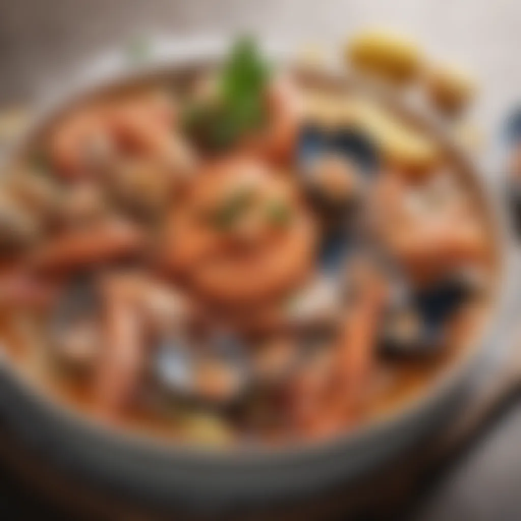 A tantalizing blend of fresh seafood and zesty flavors