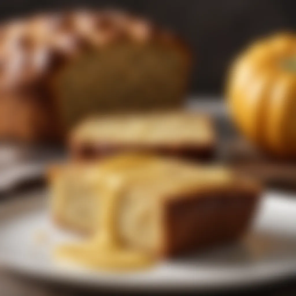 Indulgent Delight Acorn squash bread slice with butter