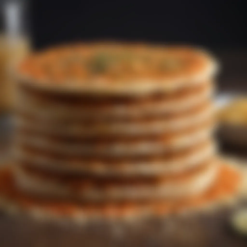 Layers of lentil and rice batter