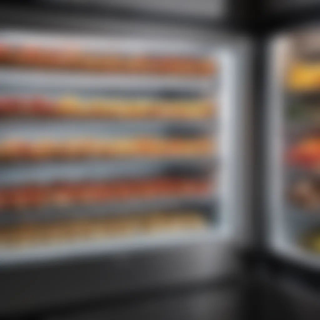 A close-up of a high-tech refrigeration unit demonstrating advanced food preservation technology