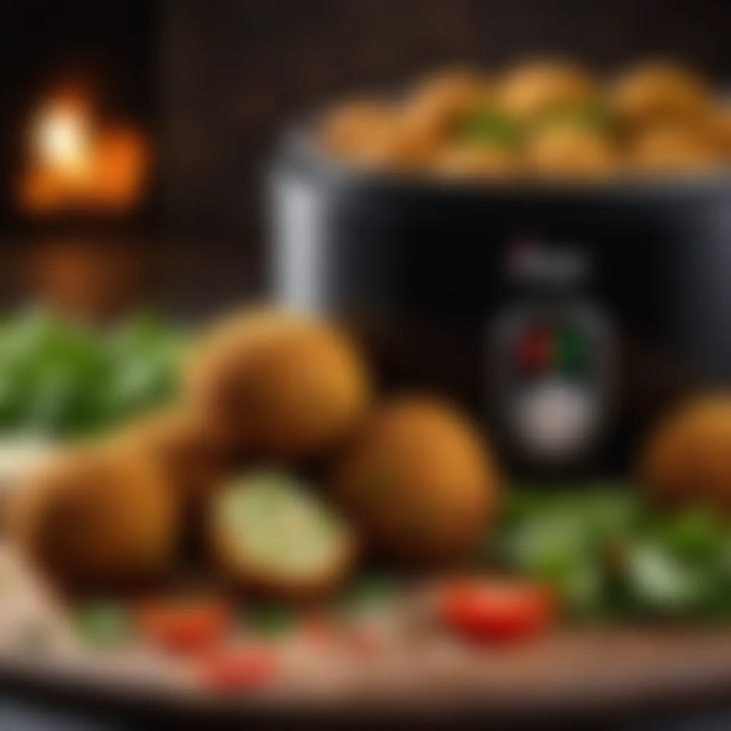 Air fryer falafel cooking