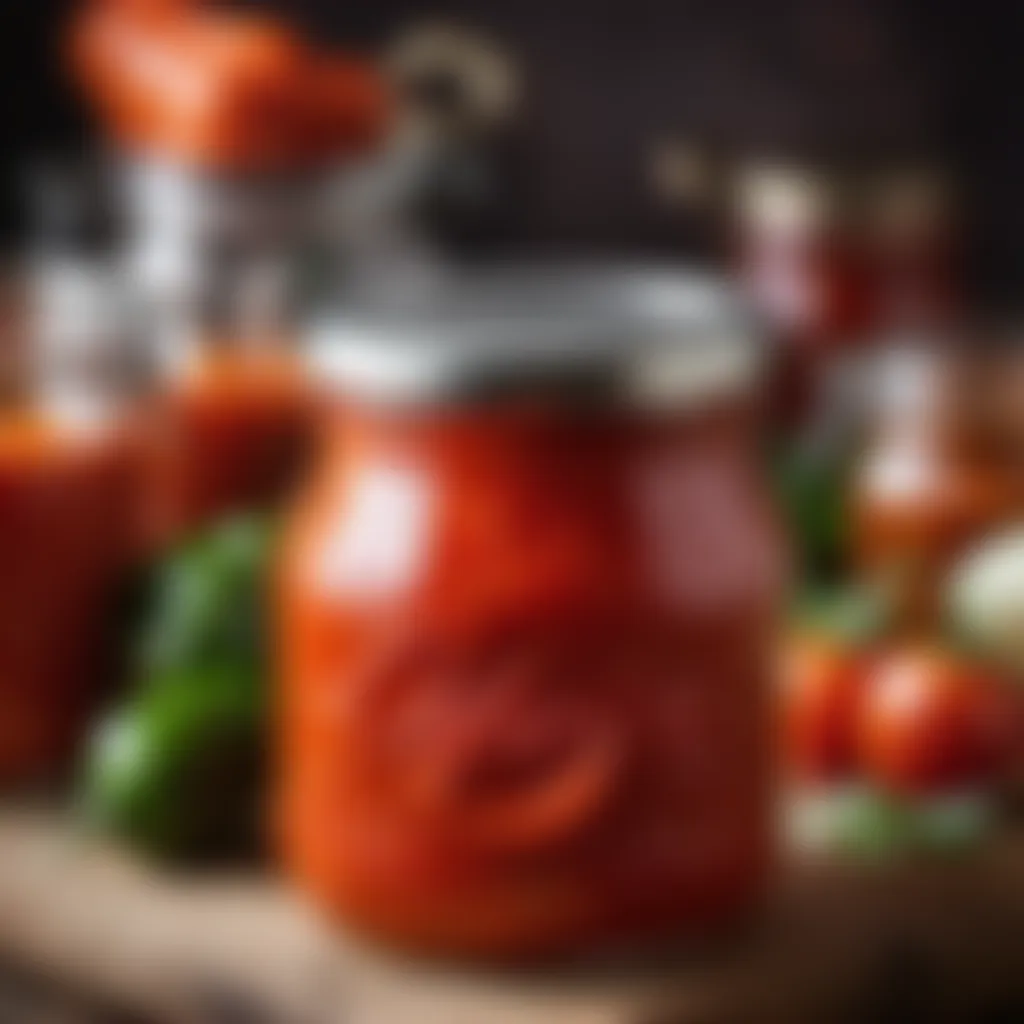 A jar of homemade ajvar