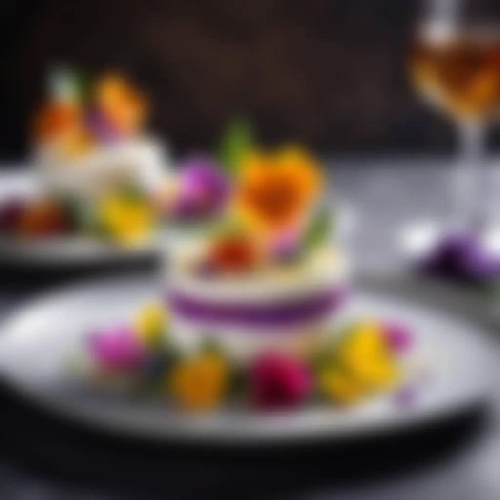 Elegant Akkoub Presentation with Edible Flowers