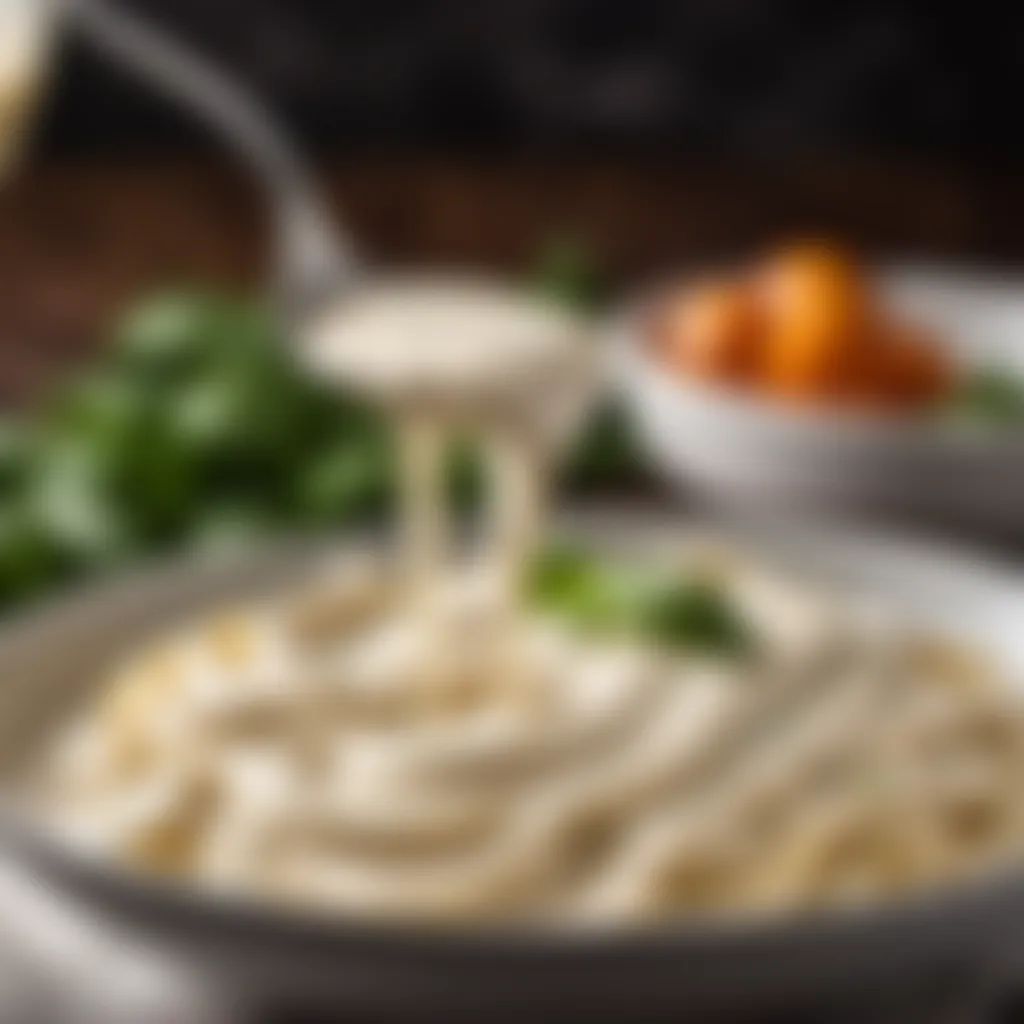 Creamy richness of Alfredo sauce