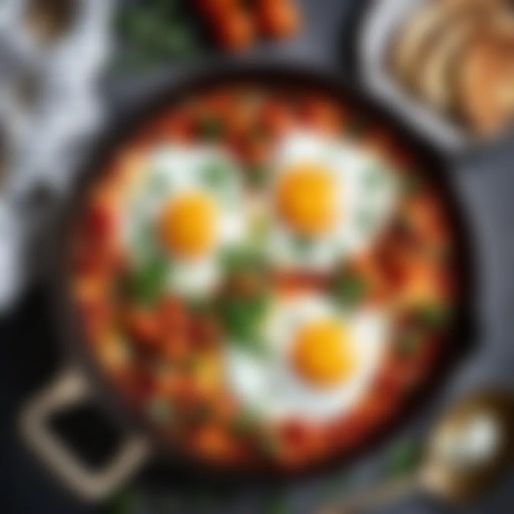 Exquisite Algerian Shakshouka with Poached Eggs