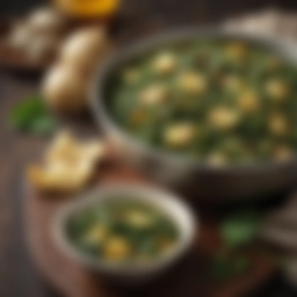 Harmonious Blend of Aloo Palak Flavors Aloo Palak Flavor Fusion