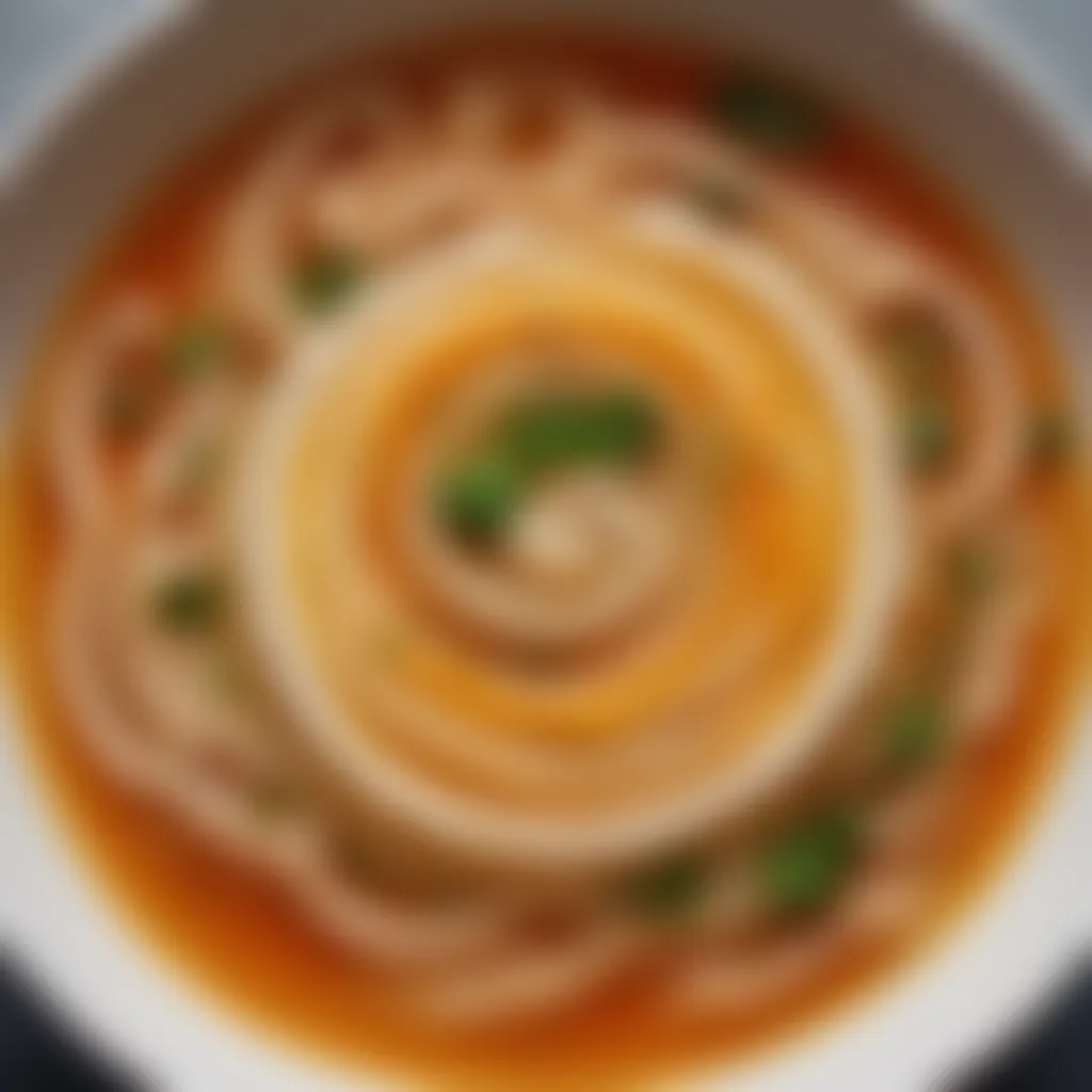 Exquisite Swirl of Savory Broth