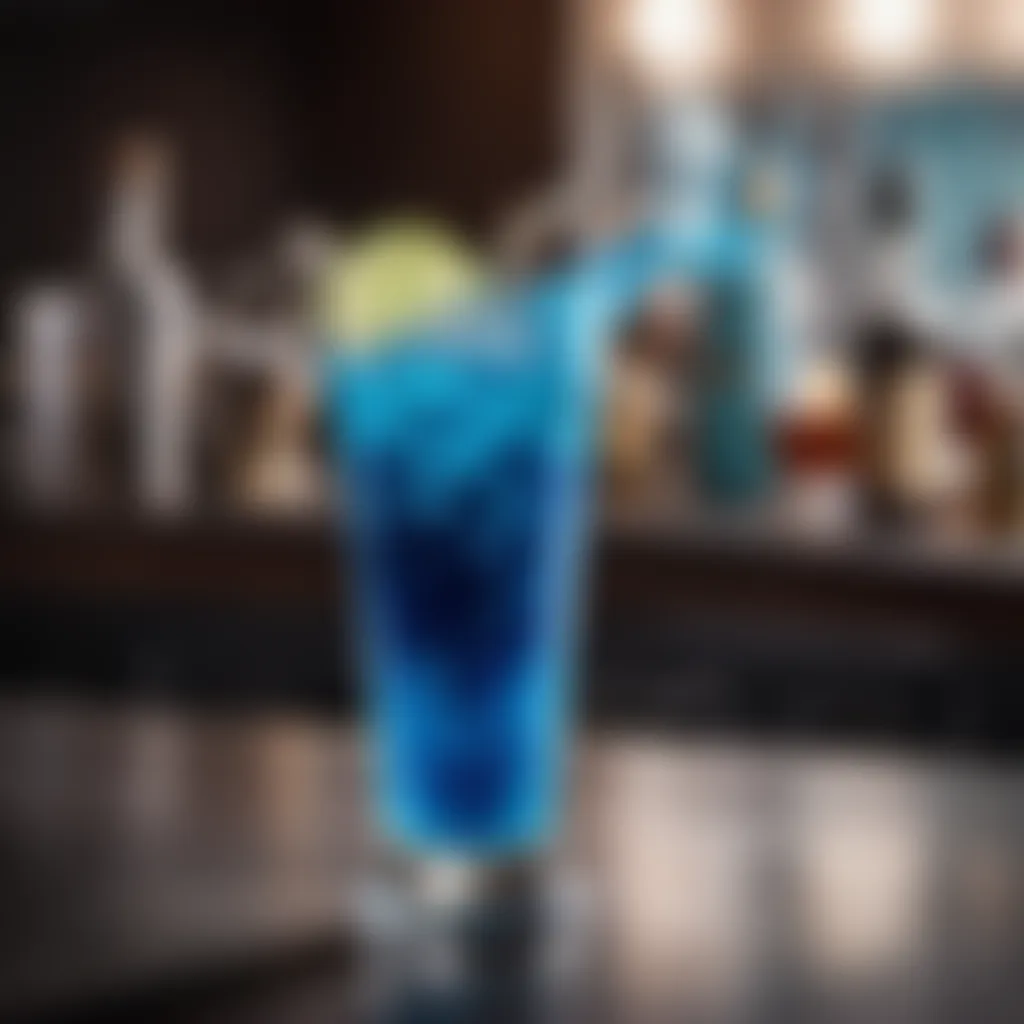 Exquisite Blue Cocktail Shaker in Action