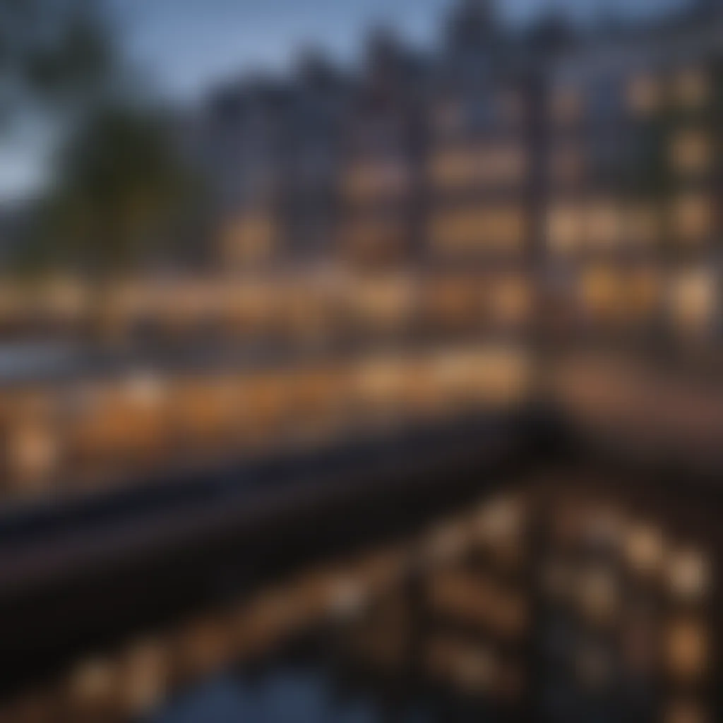 Amsterdam Canal Reflections at Dusk