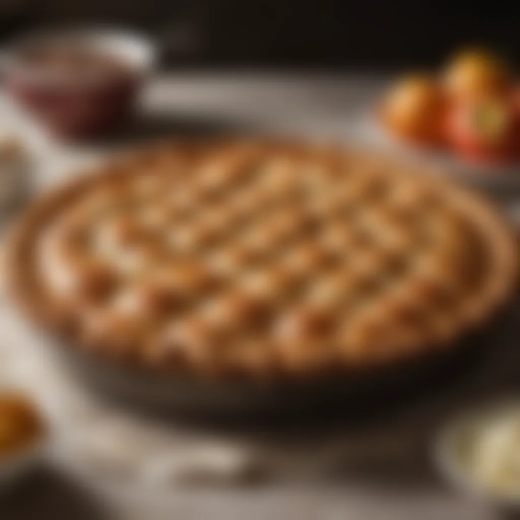 A beautifully crafted pie with a golden crust, representing craftsmanship.