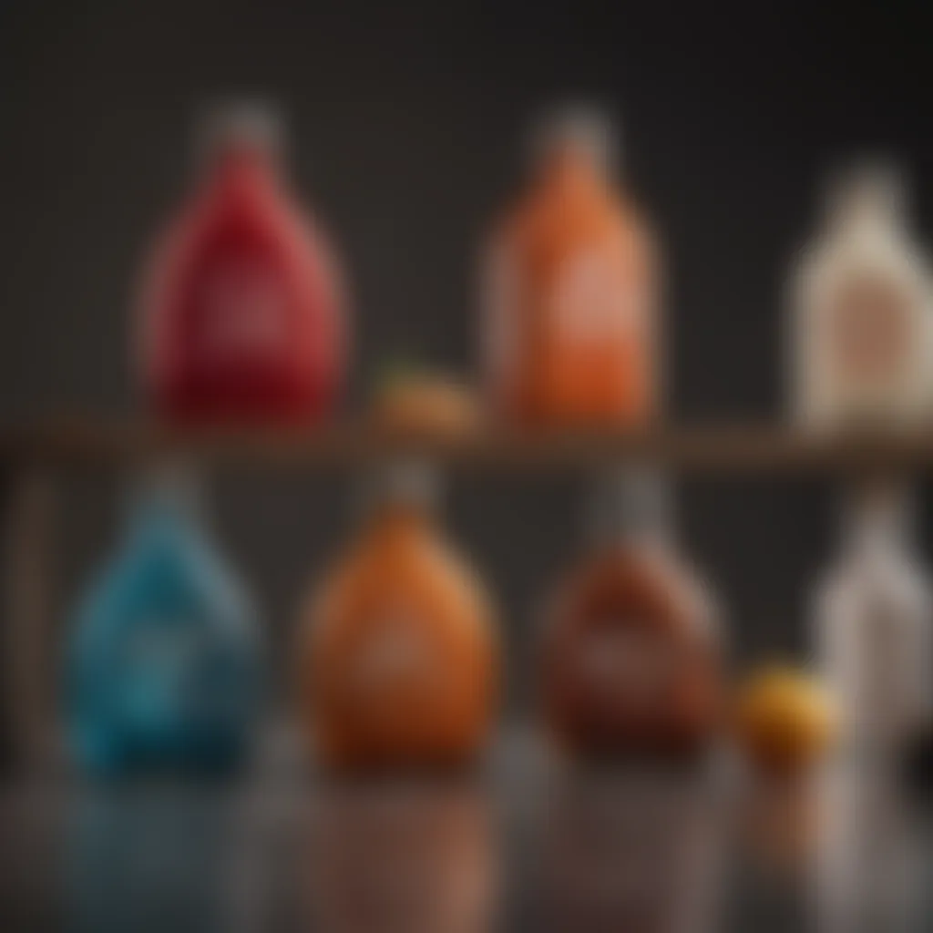 Group of fun flasks showcasing diverse designs