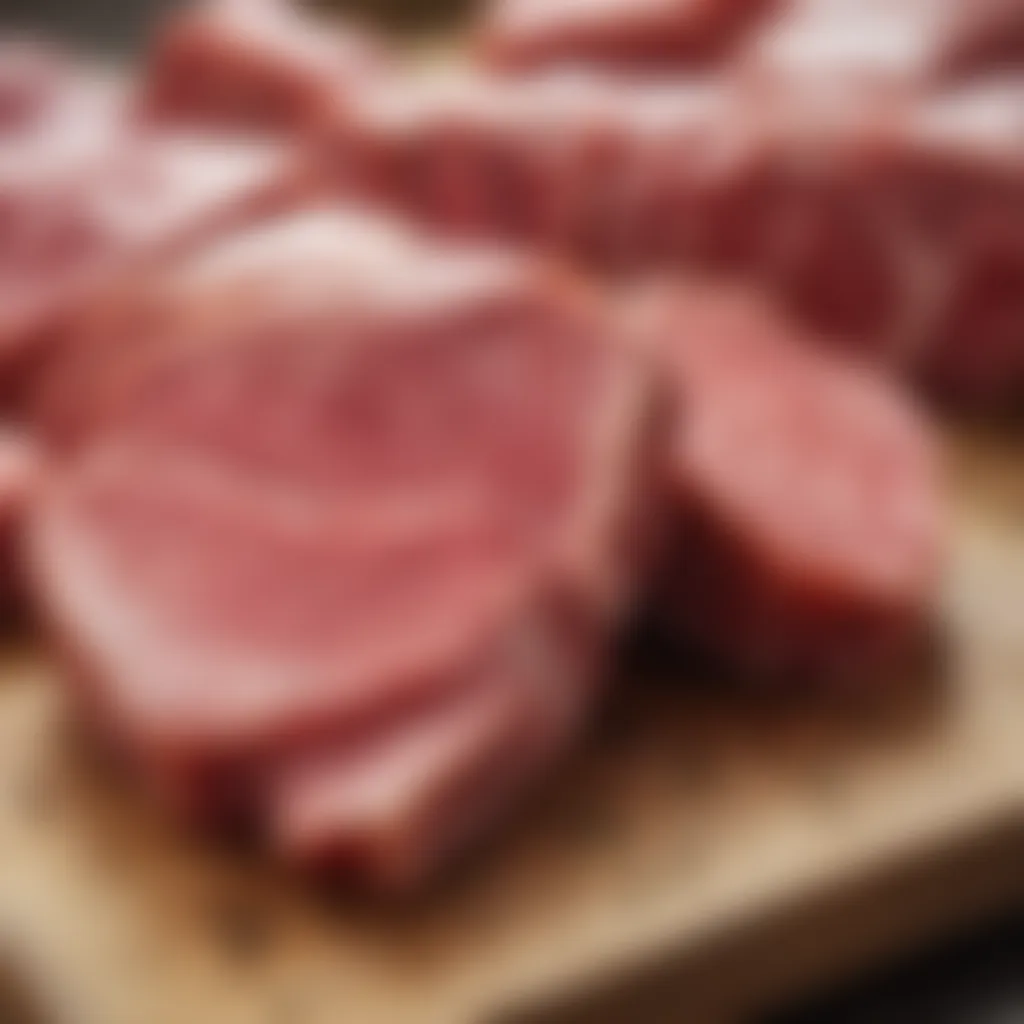 Fresh cuts of meat displayed beautifully in a market