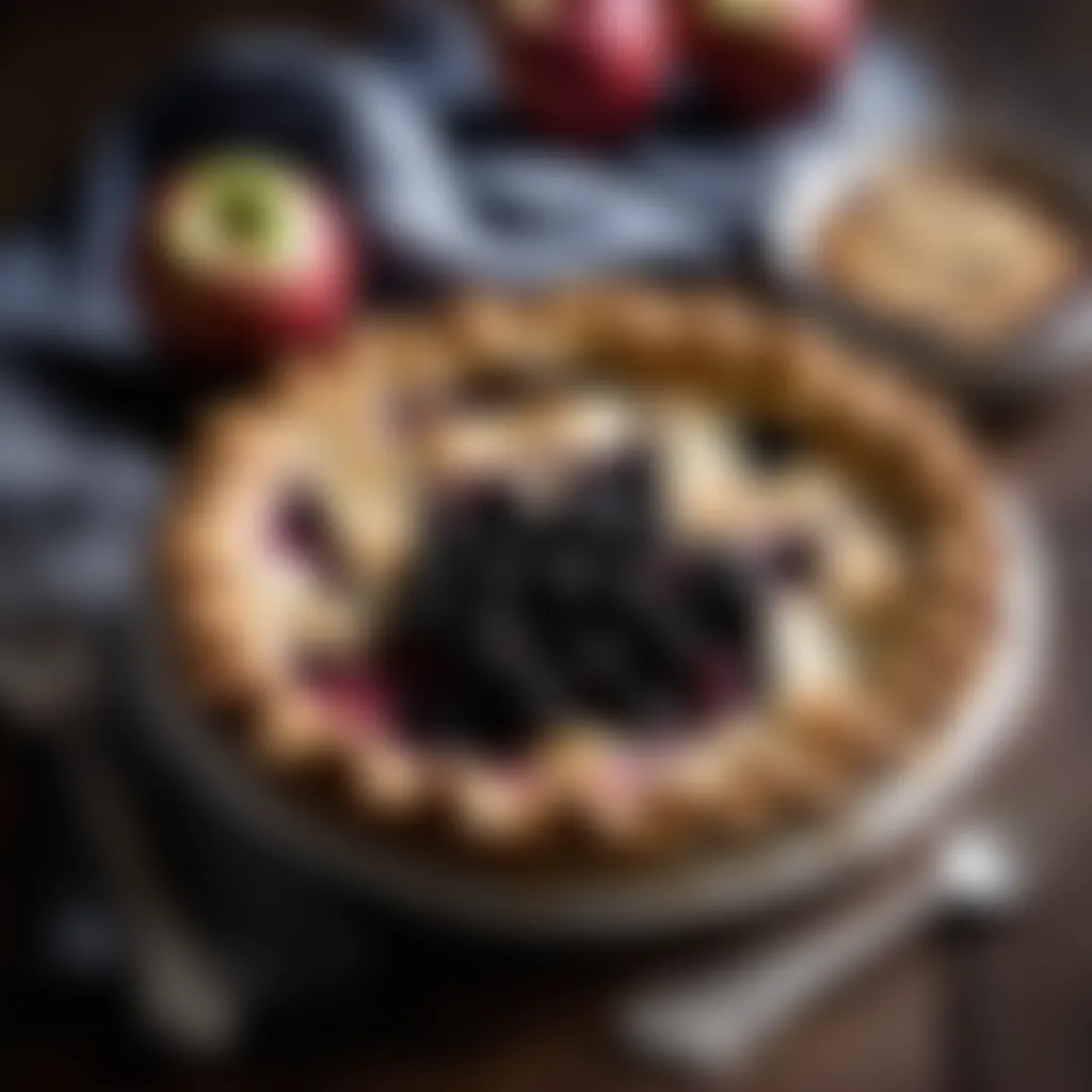 Baked Apple and Blackberry Pie