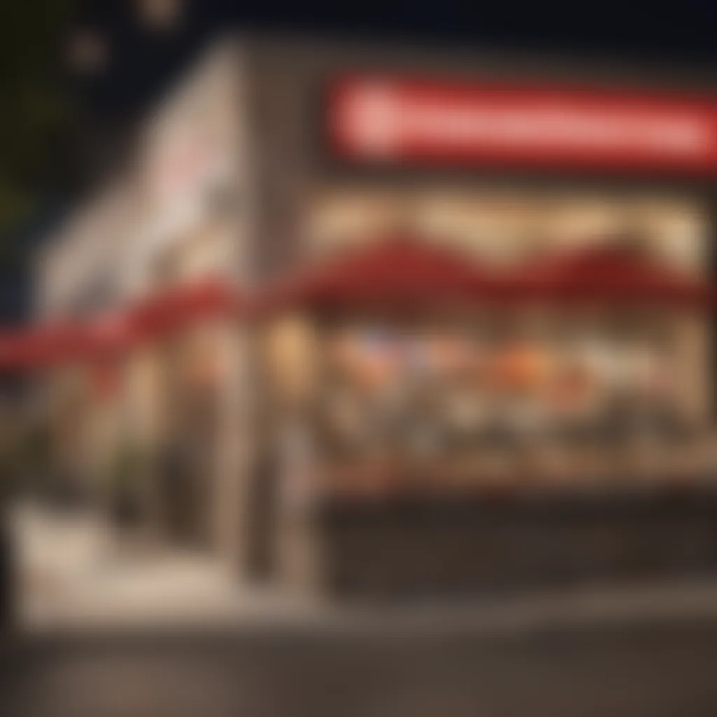 Welcoming Atmosphere at Cold Stone Creamery A vibrant Cold Stone Creamery store front showcasing the inviting atmosphere