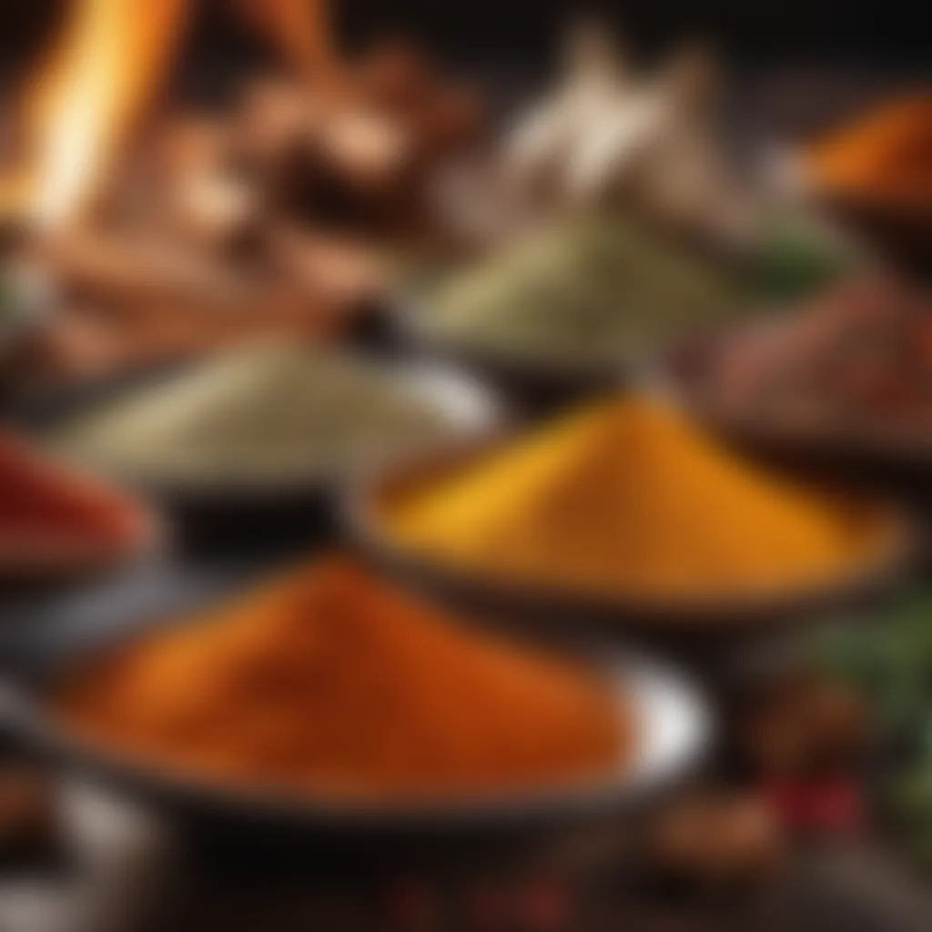 Aromatic spices enhancing the flavors of AKOK dish