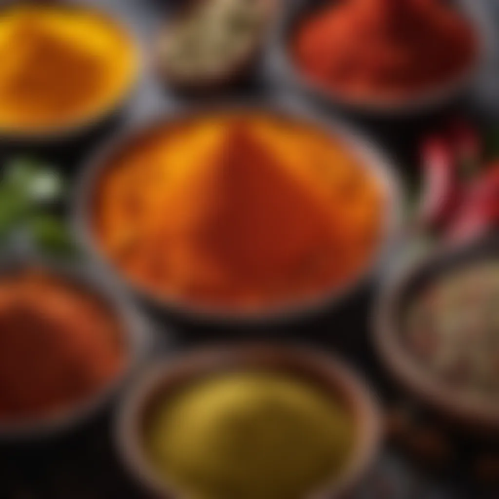 Aromatic spices and herbs for tandoori marinade