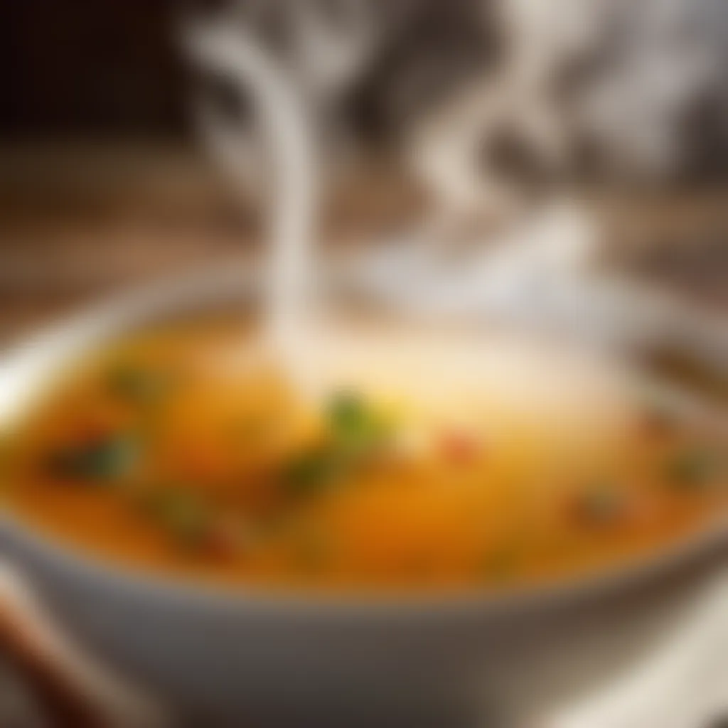 Aromatic Steam Rising from Soup