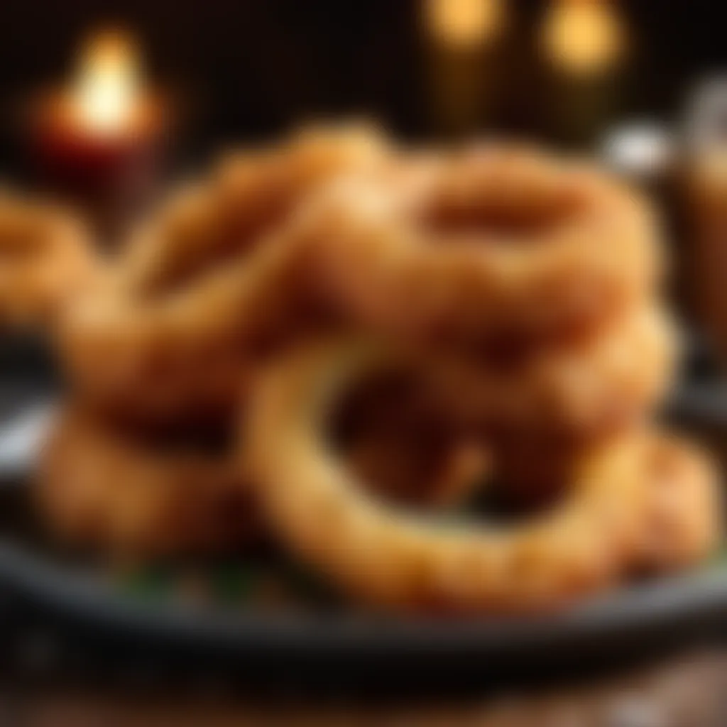 Crispy fried onion rings