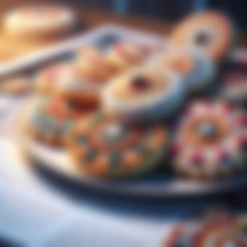 Decorated shortbread cookies displayed on a plate