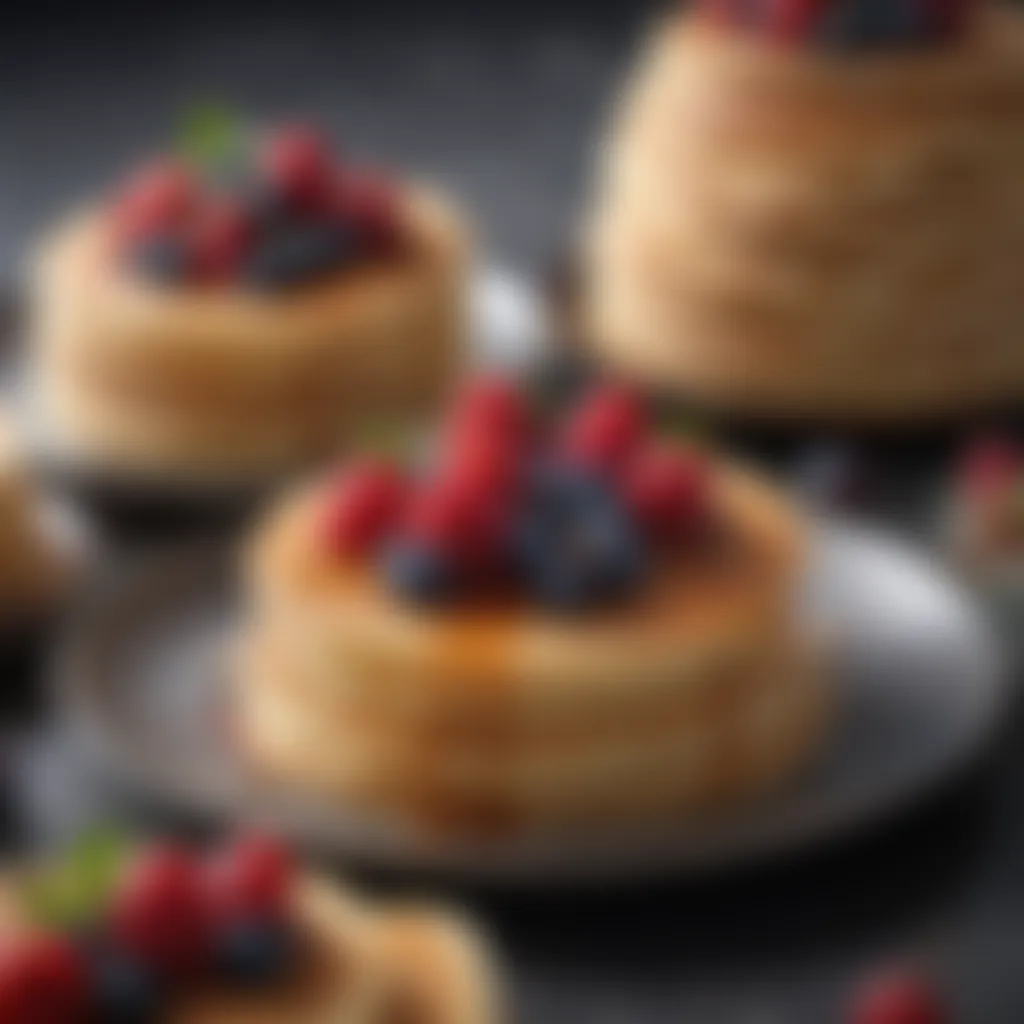 Artful Presentation of Japanese Pancakes with Fresh Berries