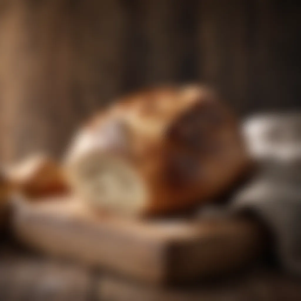 Artisan Sourdough Loaf on Rustic Wooden Board