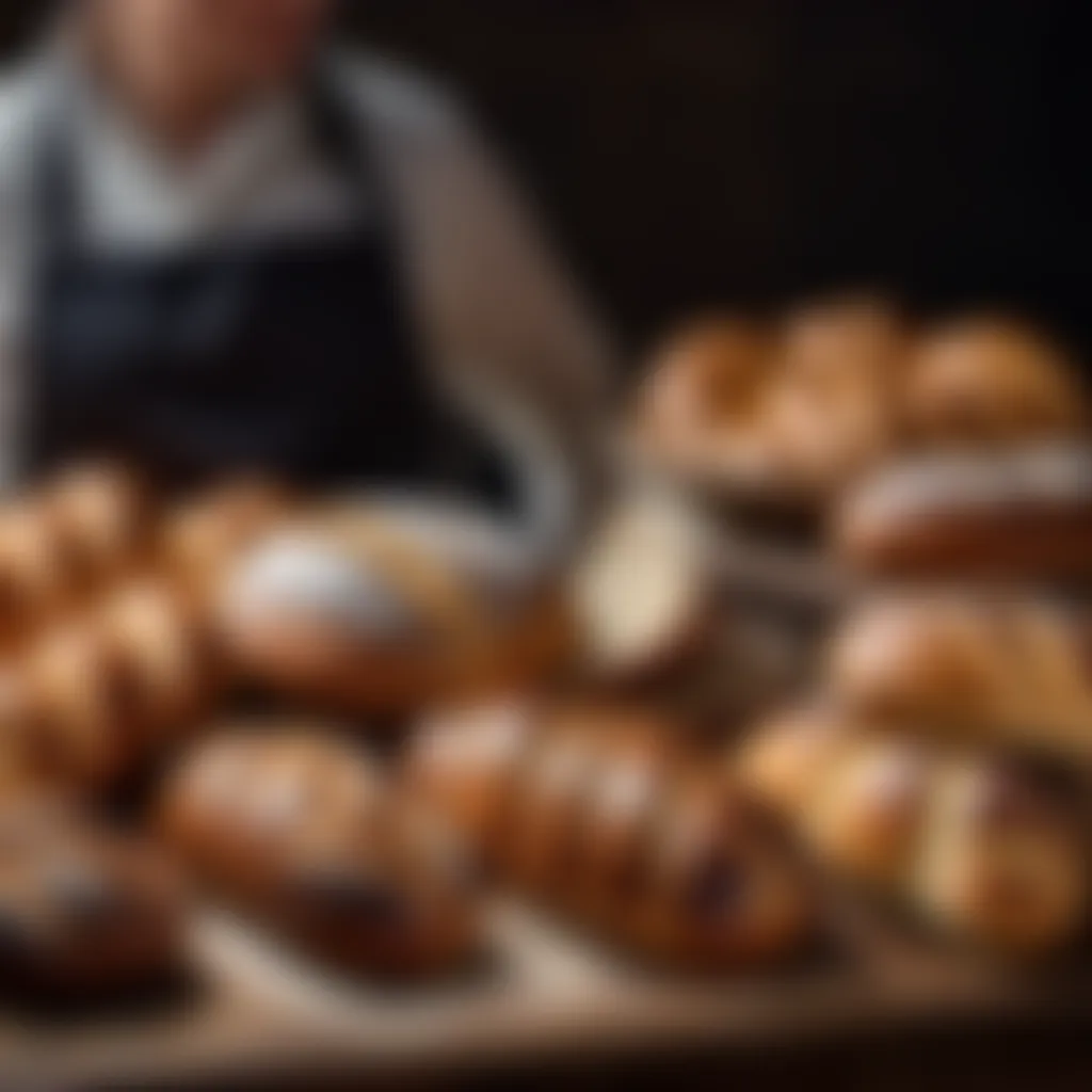 Artisanal bread selection from different countries