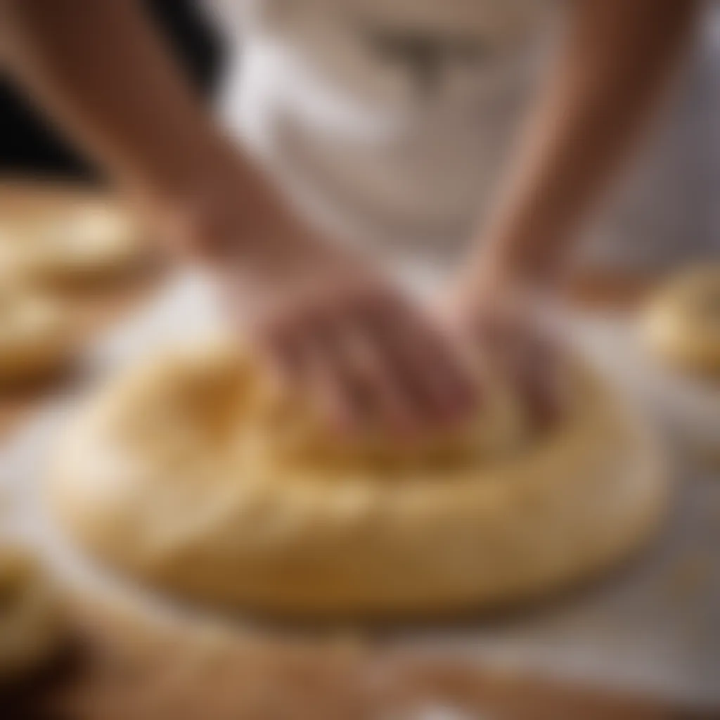 Artisanal Ozzie Roll dough being delicately shaped