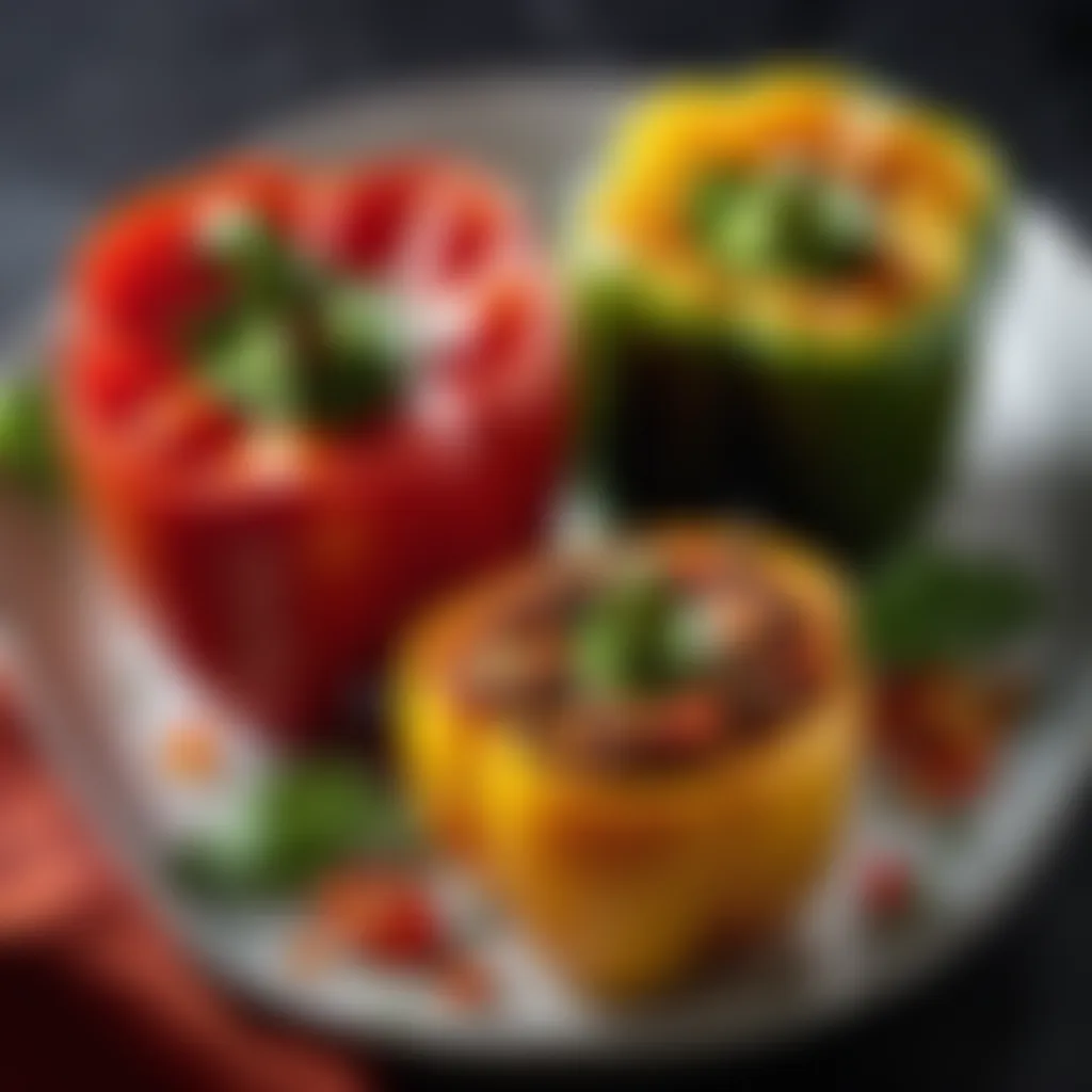 Artistic Bell Pepper Presentation