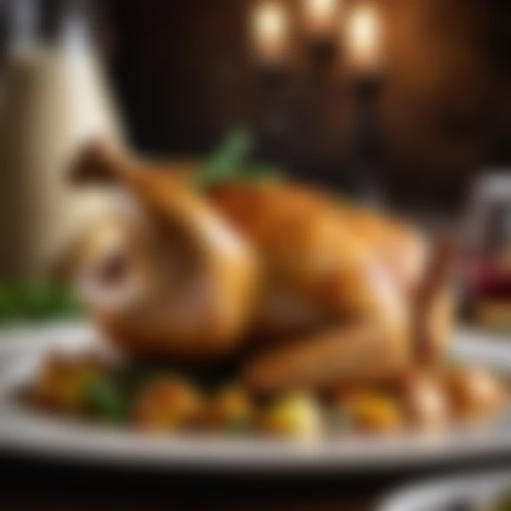 Gourmet Culinary Artistry Artistic Chicken Plating Presentation
