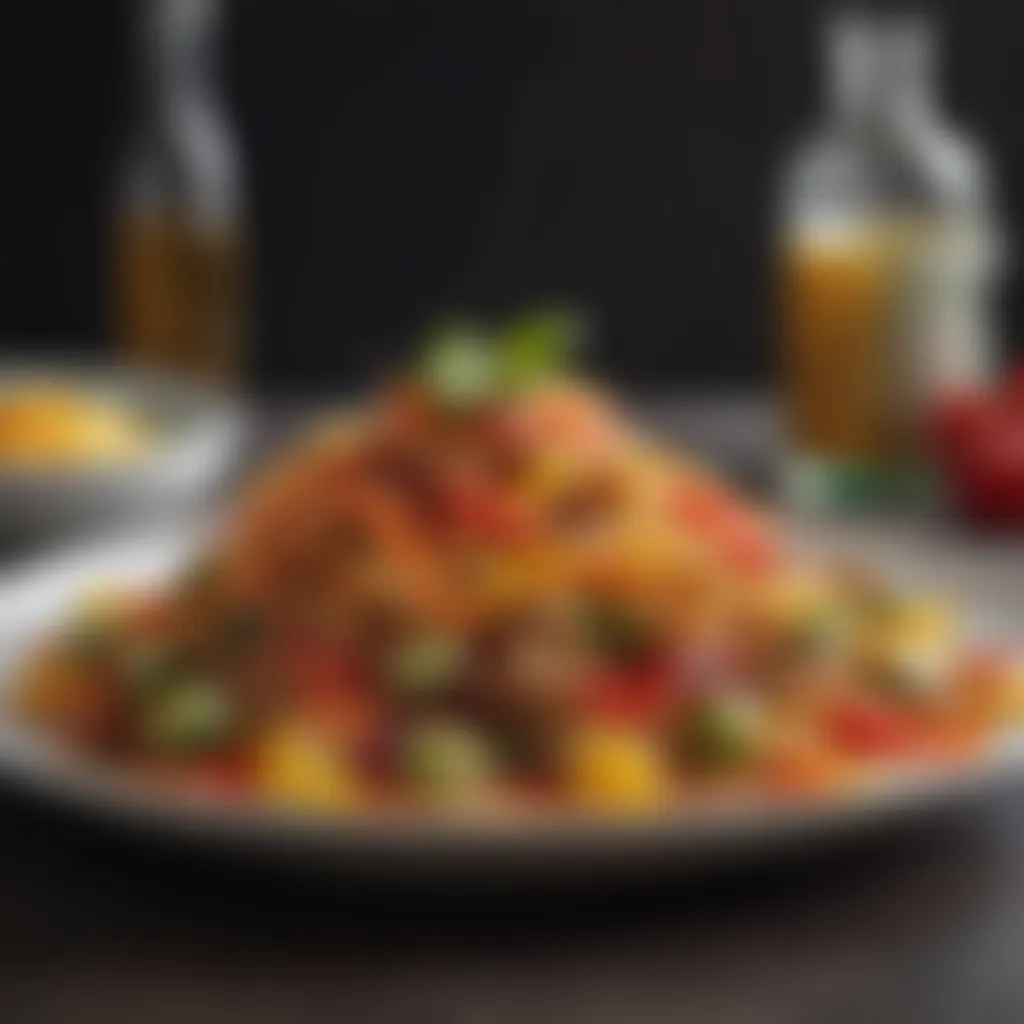 Symphony of Colors and Textures Artistic Plating Presentation