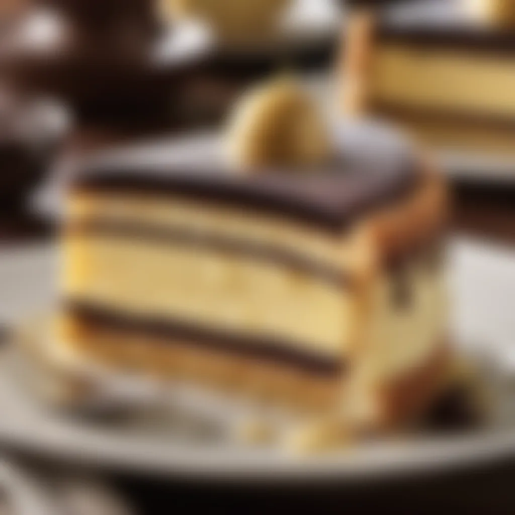 Artistic Presentation of Boston Cream Pie