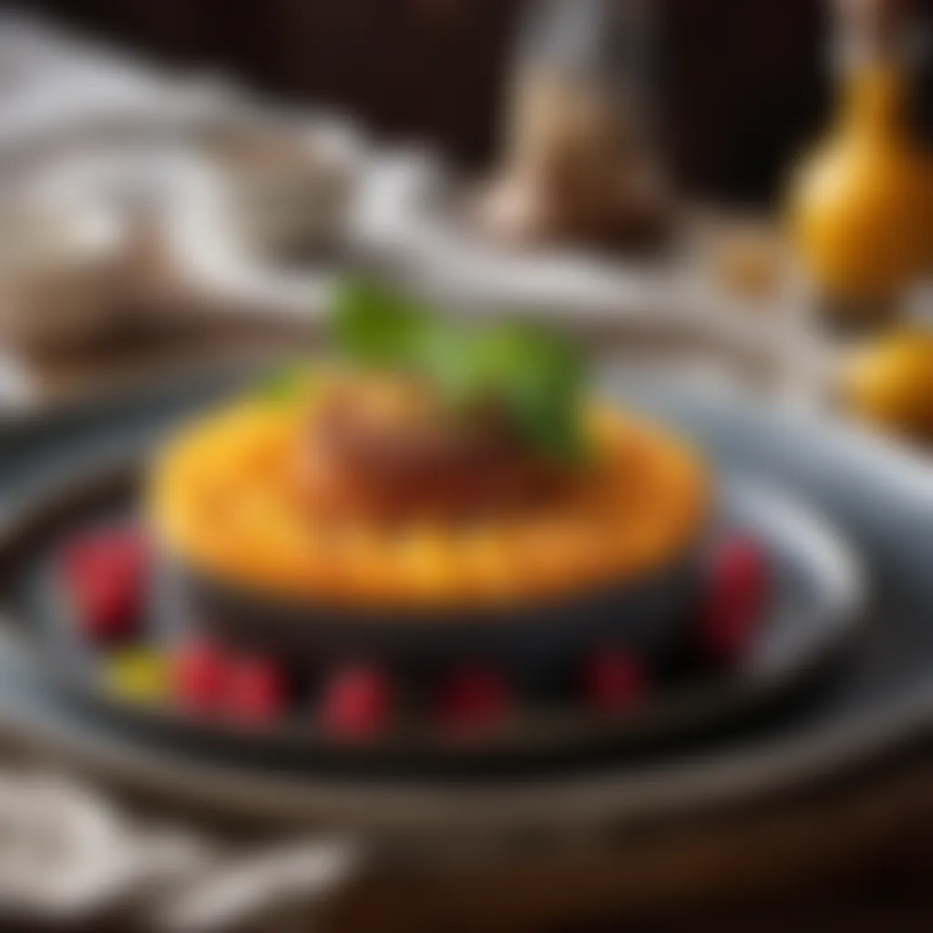 Artistic Presentation of Gourmet Dish Artistic Presentation of Gourmet Dish