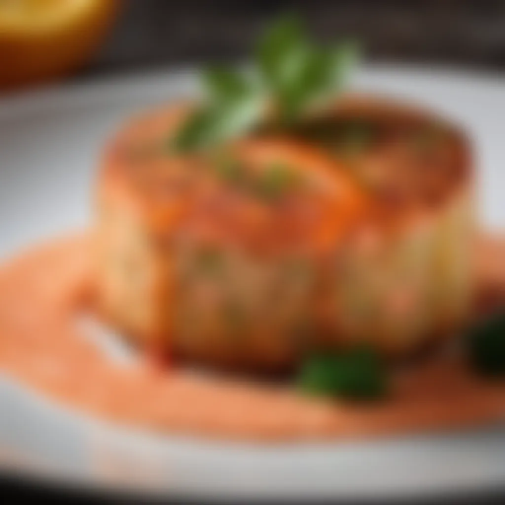 Artistic Salmon Cake Plating