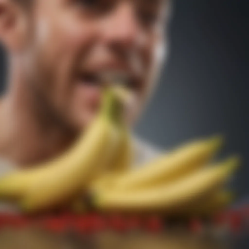 Visual representation of banana consumption effects on blood sugar levels