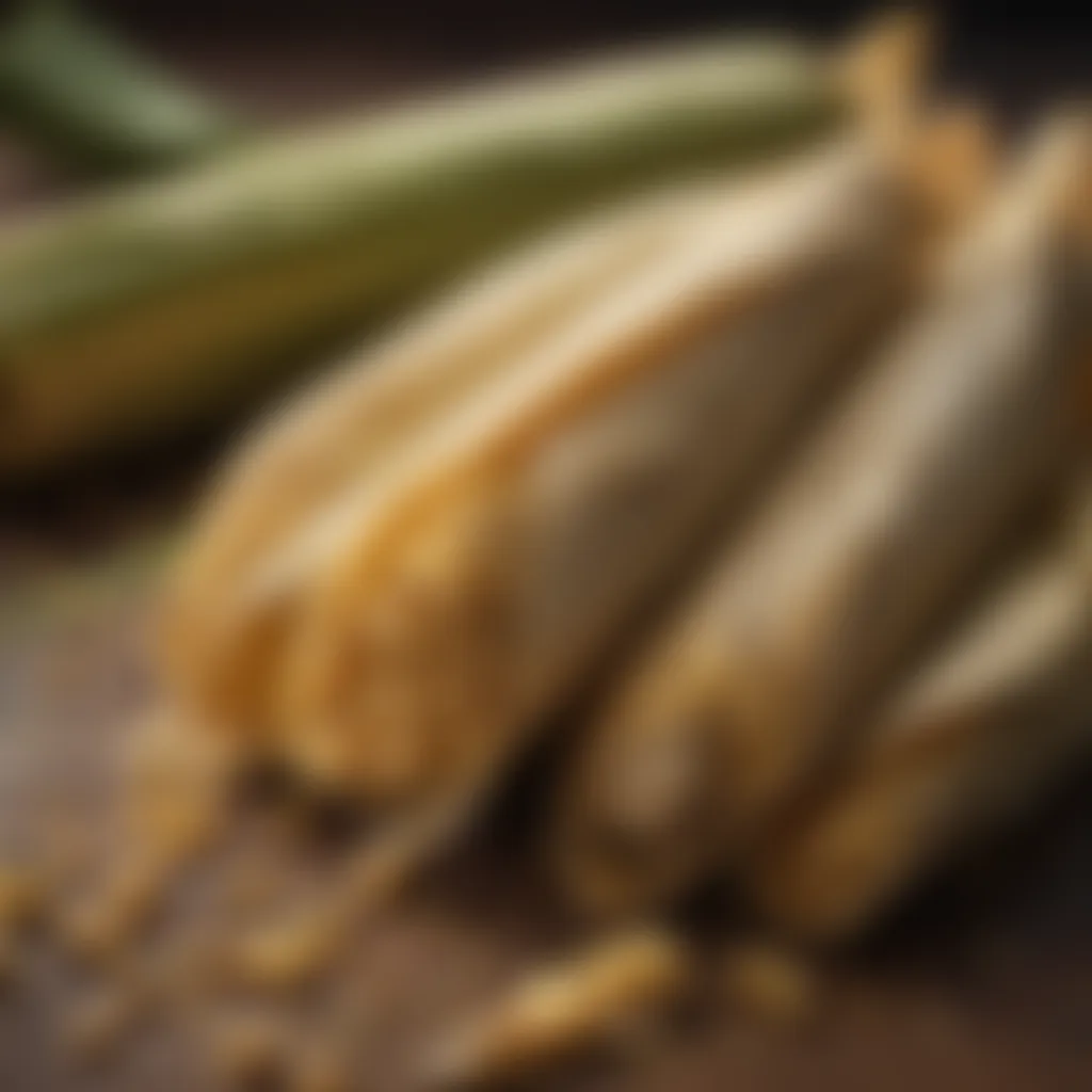 Traditional Mexican corn husks