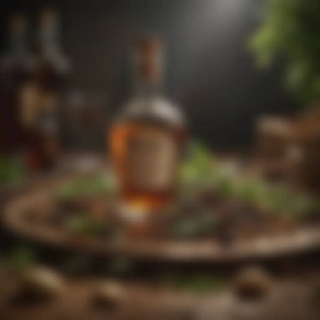 The Botanical Symphony Behind Averna An artistic arrangement of herbs and spices used in the production of Averna liqueur