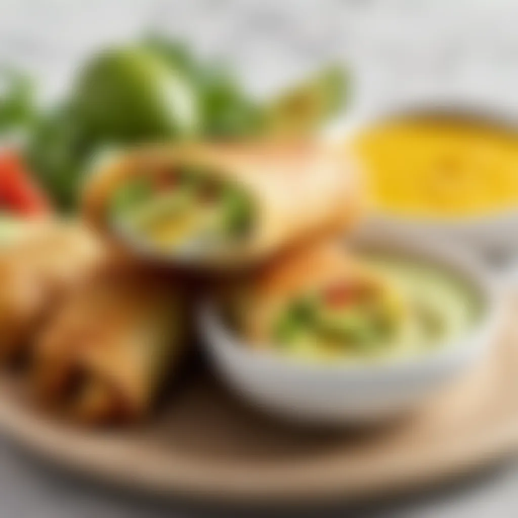 Avocado Egg Rolls With Dipping Sauce