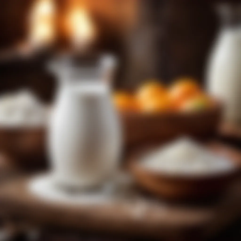 Ayran Ingredients Ingredients for making ayran
