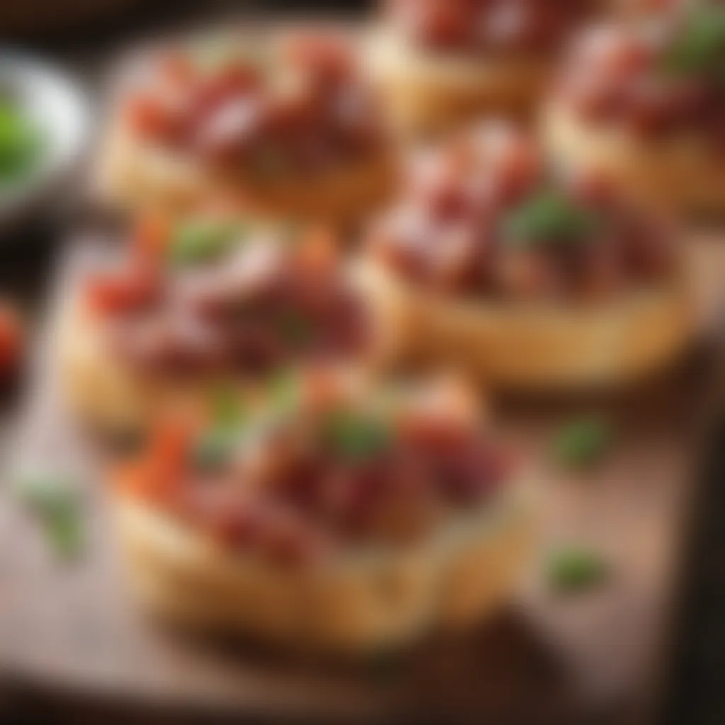 Bacon Bit Infused Bruschetta