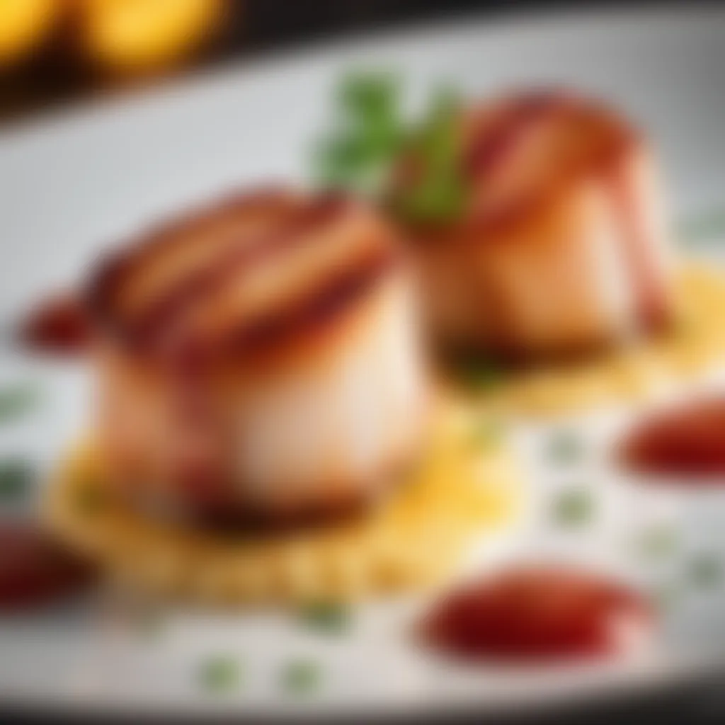 Decadent bacon-wrapped scallops