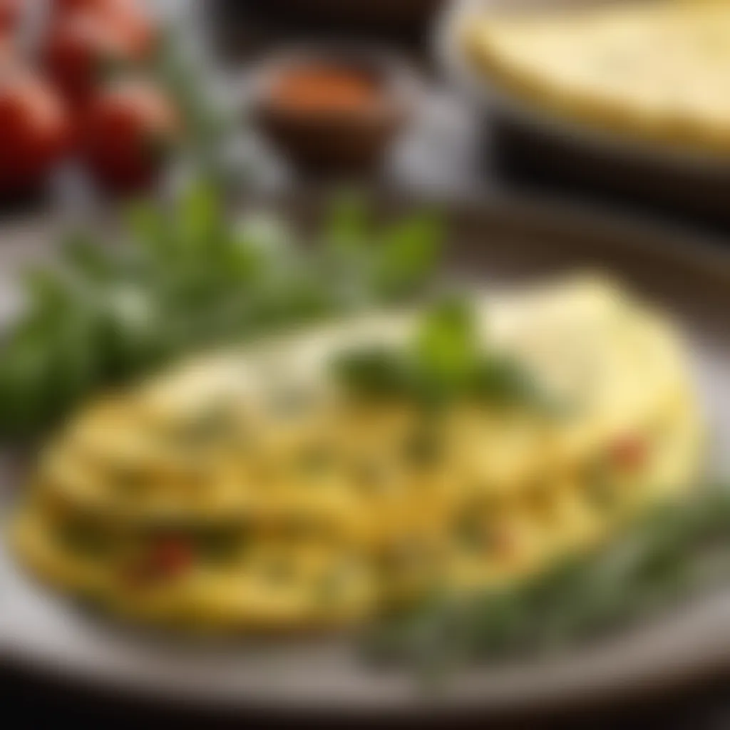 Fresh herbs and spices enhance omelet flavor