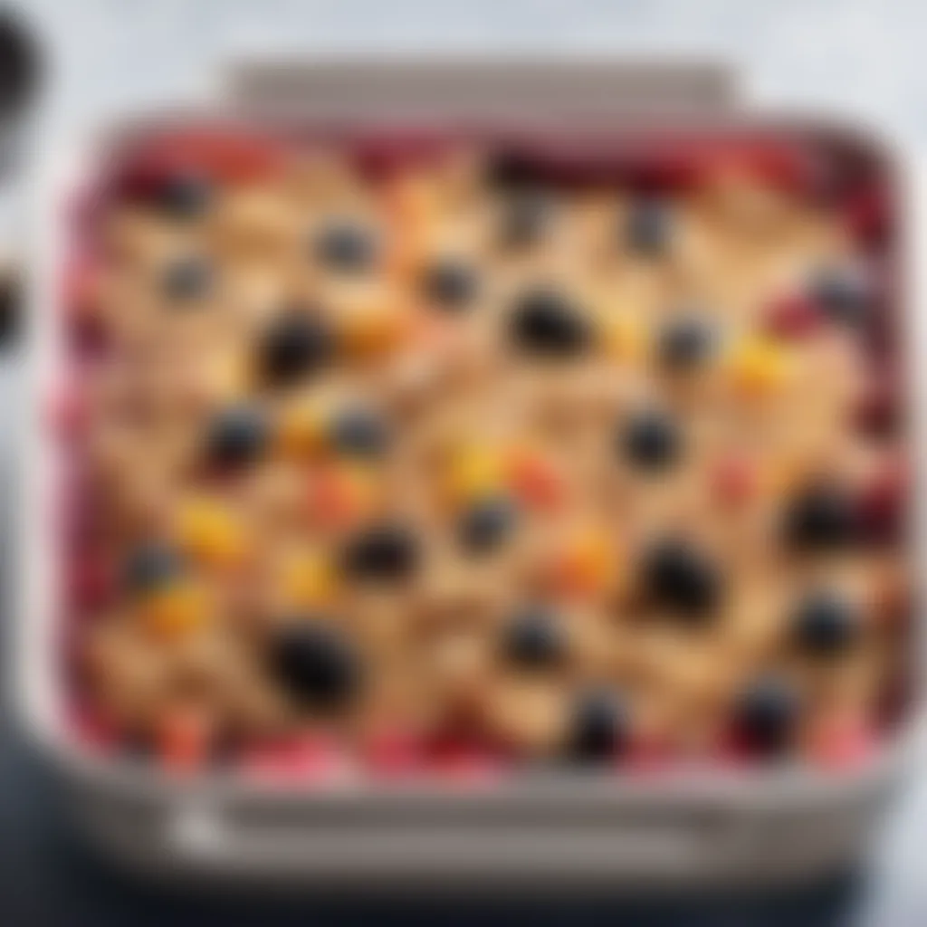 Baking Dish with Fruit Mixture