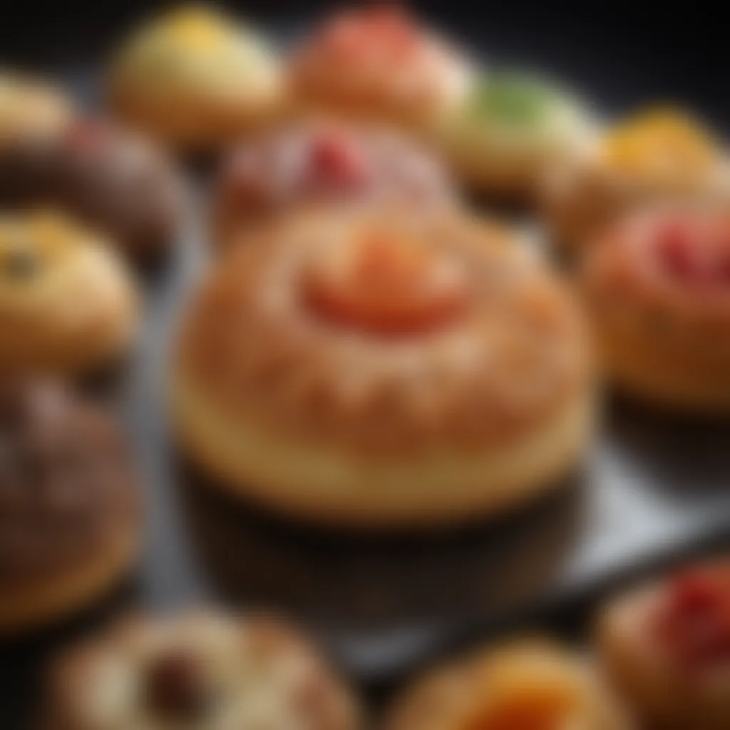 Artistic Pastry Display Elegant pastry creation on display