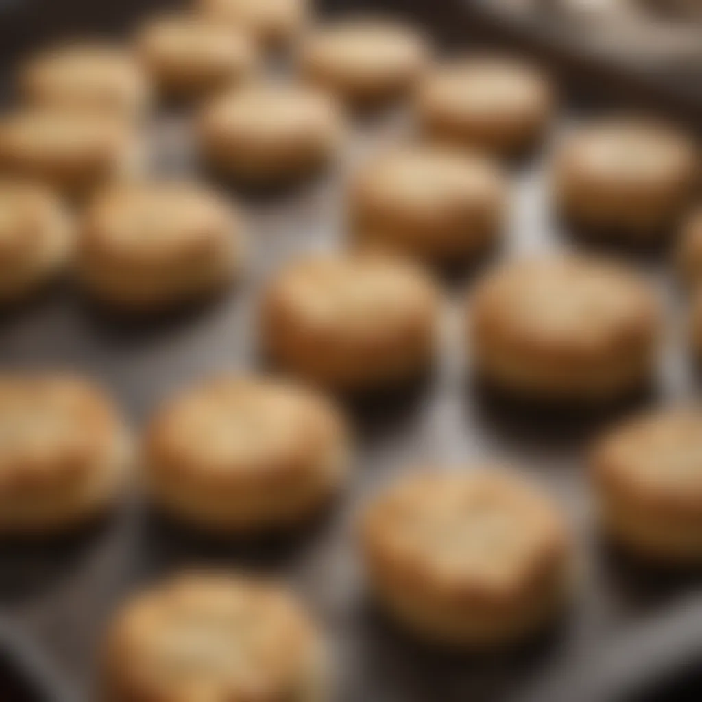 Baking Tray with Freshly Baked Biscuits