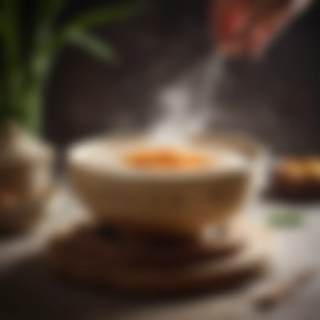 A traditional Chinese bamboo steamer exuding authenticity in dessert preparation