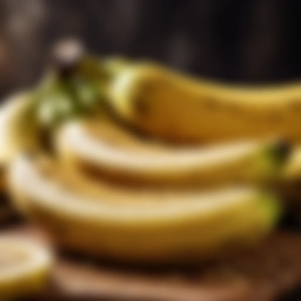 Sliced ripe bananas