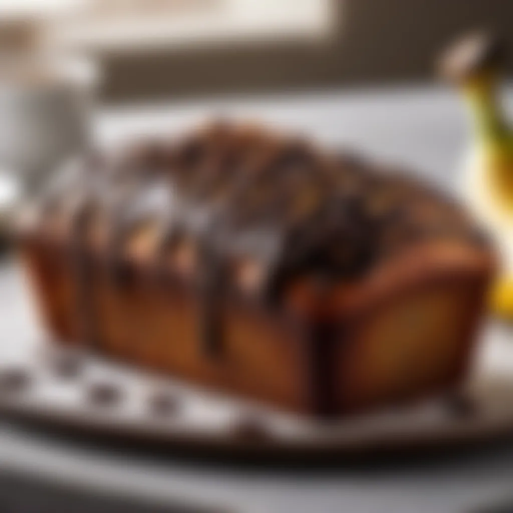 Banana Loaf with Chocolate Drizzle