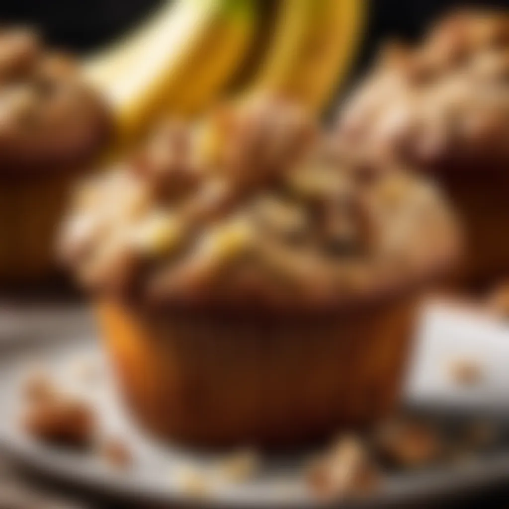 Scrumptious Banana Nut Muffin with Walnut Topping